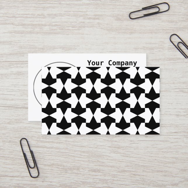 Tarjeta De Visita Patrón clásico de mamelucos musulmanes negros y bl (Anverso/Reverso In Situ)