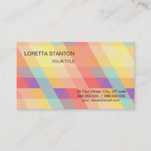 Tarjeta De Visita Patrón colorido