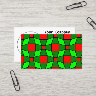 Tarjeta De Visita Patrón complejo rojo y verde