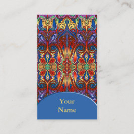 Tarjeta De Visita Patrón de acuarela oriental I + su texto