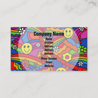 Tarjeta De Visita Patrón de arco iris hippie