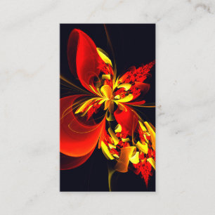 Tarjeta De Visita Patrón de arte abstracto moderno floral amarillo r