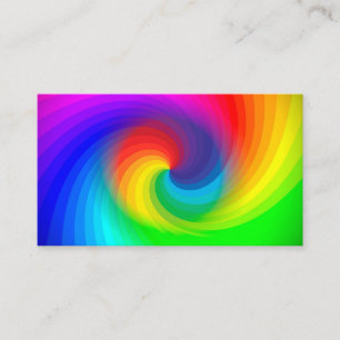 Tarjeta De Visita Patrón de arte de barniz de tinte arco iris de co