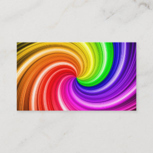 Tarjeta De Visita Patrón de arte de remolque de arcoiris en espiral 