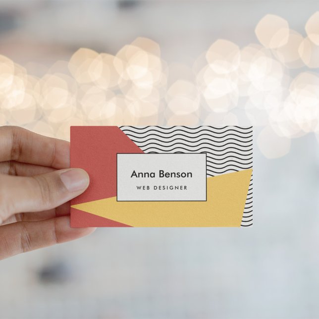 Tarjeta De Visita Patrón de arte pop de los años 80 (Subido por el creador)