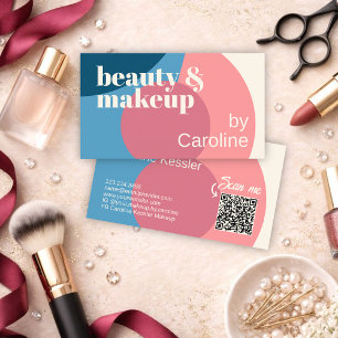 Tarjeta De Visita Patrón de arte Verde azulado azul claro rosa de Ru