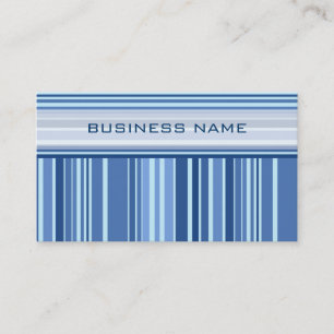 Tarjeta De Visita Patrón de bandas retro azul