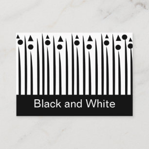 Tarjeta De Visita Patrón de bandas triangulares de círculo negro y b