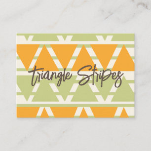 Tarjeta De Visita Patrón de bandas triangulares de Naranja verde