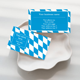 Tarjeta De Visita Patrón de bandera azul y blanco