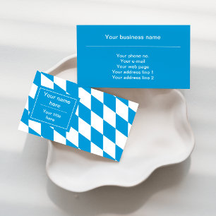 Tarjeta De Visita Patrón de bandera azul y blanco