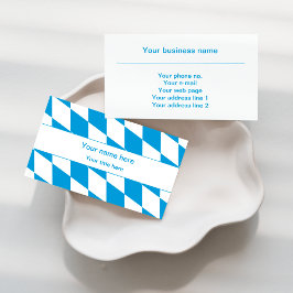 Tarjeta De Visita Patrón de bandera azul y blanco