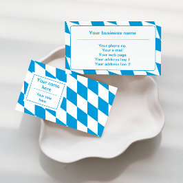 Tarjeta De Visita Patrón de bandera azul y blanco