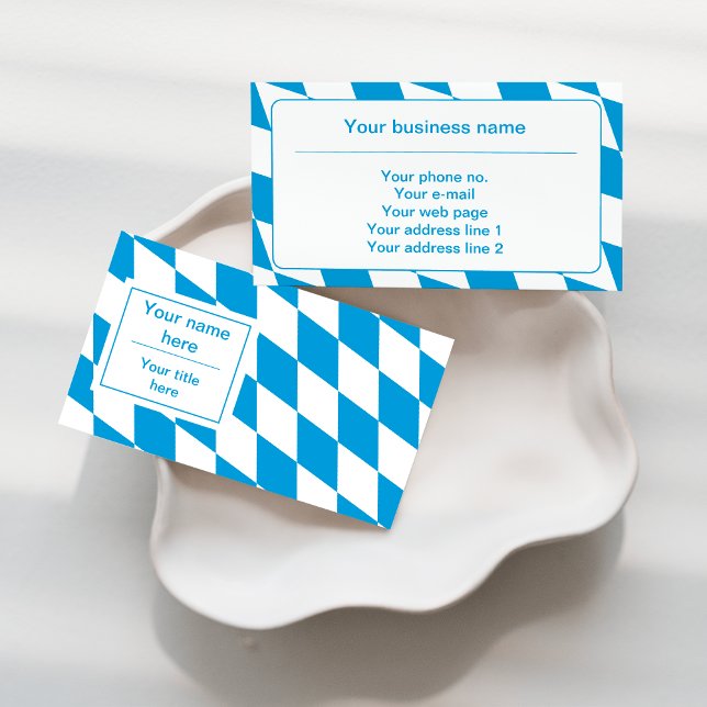 Tarjeta De Visita Patrón de bandera azul y blanco (Subido por el creador)