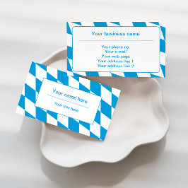 Tarjeta De Visita Patrón de bandera azul y blanco