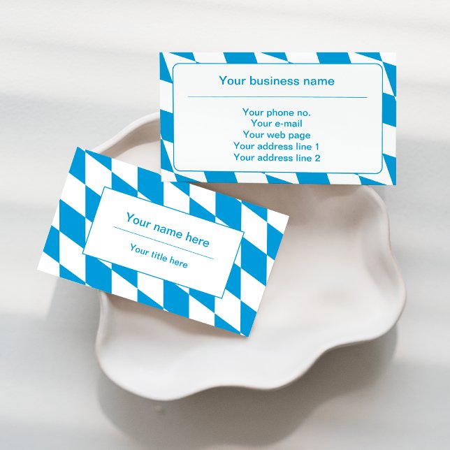 Tarjeta De Visita Patrón de bandera azul y blanco (Subido por el creador)