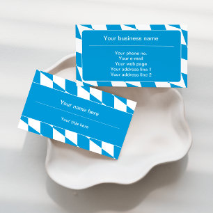 Tarjeta De Visita Patrón de bandera azul y blanco