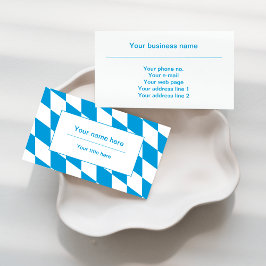 Tarjeta De Visita Patrón de bandera azul y blanco