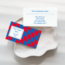 Patrón de bandera de diamante bávaro azul y rojo