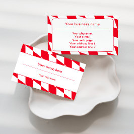 Tarjeta De Visita Patrón de bandera de diamantes de Baviera roja y b