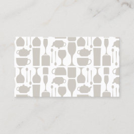 Tarjeta De Visita Patrón de bar cafetería de vino en Tan