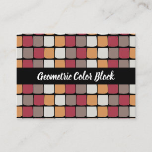 Tarjeta De Visita Patrón de bloque de color geométrico