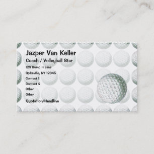 Tarjeta De Visita Patrón de bola de golf pintado
