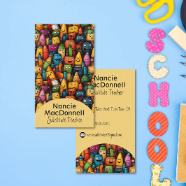 Tarjeta De Visita Patrón de bolígrafo Personalizado colorido de la e