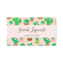 Patrón de cactus pulido de mano