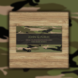 Tarjeta De Visita Patrón de camo verde de Hunter