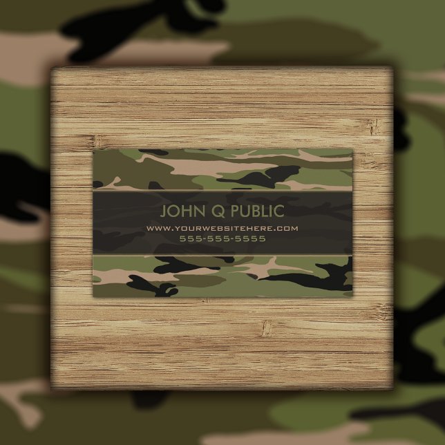 Tarjeta De Visita Patrón de camo verde de Hunter (Subido por el creador)