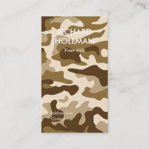Tarjeta De Visita Patrón de camuflaje beige