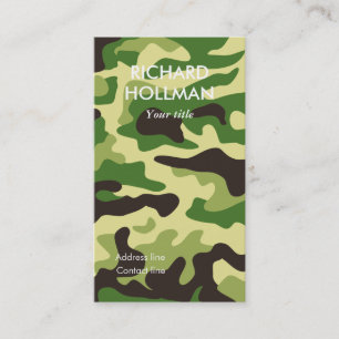 Tarjeta De Visita Patrón de camuflaje de Khaki
