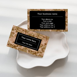 Tarjeta De Visita Patrón de camuflaje del desierto, patrón militar, 