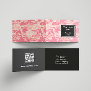 Tarjeta De Visita Patrón de camuflaje rosado, militar, militar