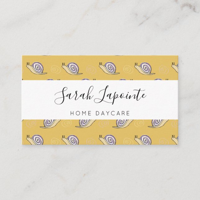 Tarjeta De Visita Patrón de caracoles y remolinos ilustrados (Anverso)