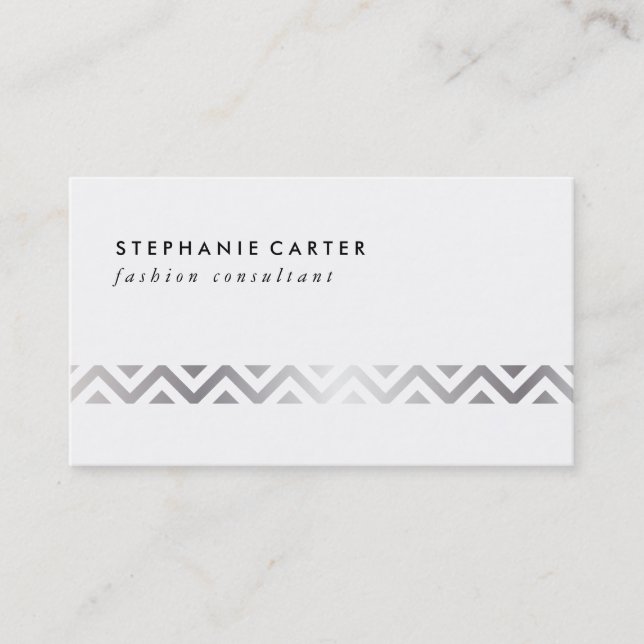 Tarjeta De Visita Patrón de cheurón (Anverso)