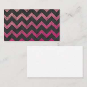 Tarjeta De Visita Patrón de chevron de magenta rosa rojo ombre gris 