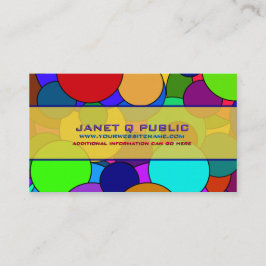 Tarjeta De Visita Patrón de círculo colorido