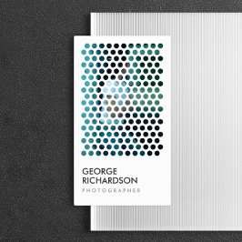 Tarjeta De Visita PATRÓN DE CÍRCULOS DE FOTOGRAFÍA EN BLANCO (Vertic