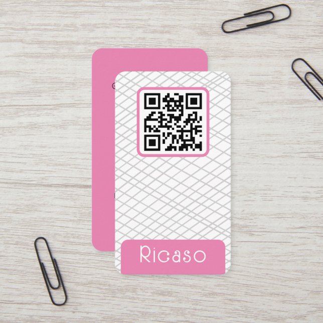 Tarjeta De Visita Patrón de códigos QR personalizado (Anverso/Reverso In Situ)