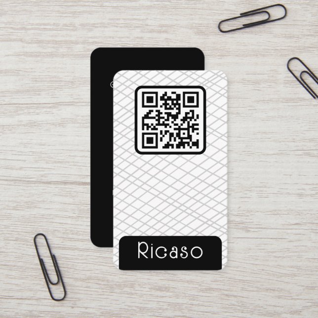 Tarjeta De Visita Patrón de códigos QR personalizado (Anverso/Reverso In Situ)