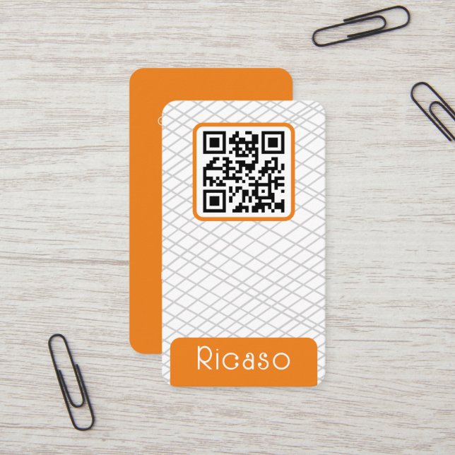 Tarjeta De Visita Patrón de códigos QR personalizado (Anverso/Reverso In Situ)