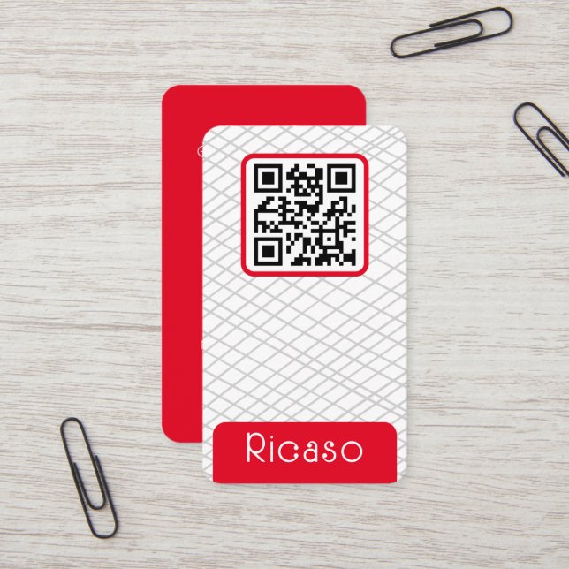 Tarjeta De Visita Patrón de códigos QR personalizado (Anverso/Reverso In Situ)