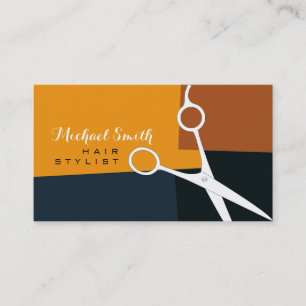 Tarjeta De Visita Patrón de color retro moderno estilo cabello #19