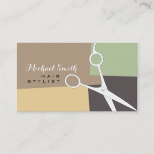 Tarjeta De Visita Patrón de color retro moderno estilo cabello #20