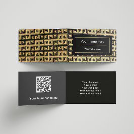 Tarjeta De Visita Patrón de cuadrado de la clave del meandro griego 