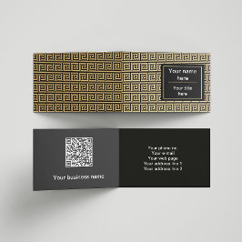 Tarjeta De Visita Patrón de cuadrado de la clave del meandro griego 