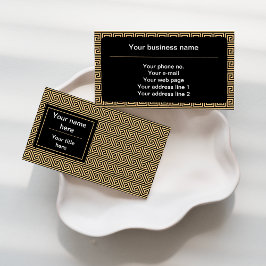 Tarjeta De Visita Patrón de cuadrado de la clave del meandro griego 