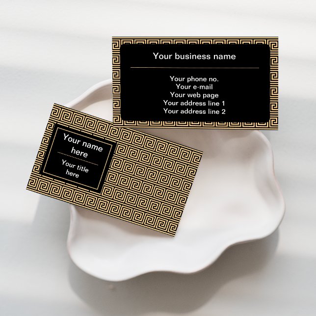 Tarjeta De Visita Patrón de cuadrado de la clave del meandro griego  (Subido por el creador)